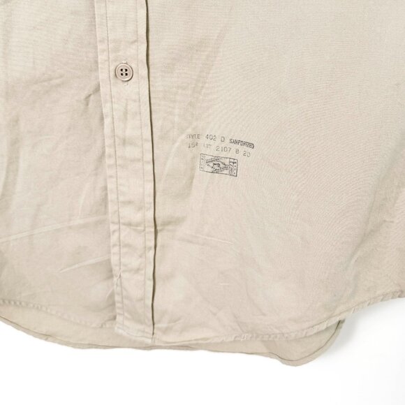 VTG Flying Cross De Luxe Poplin Long Sleeve Shirt Navy Army Uniform Workwear - Picture 4 of 6